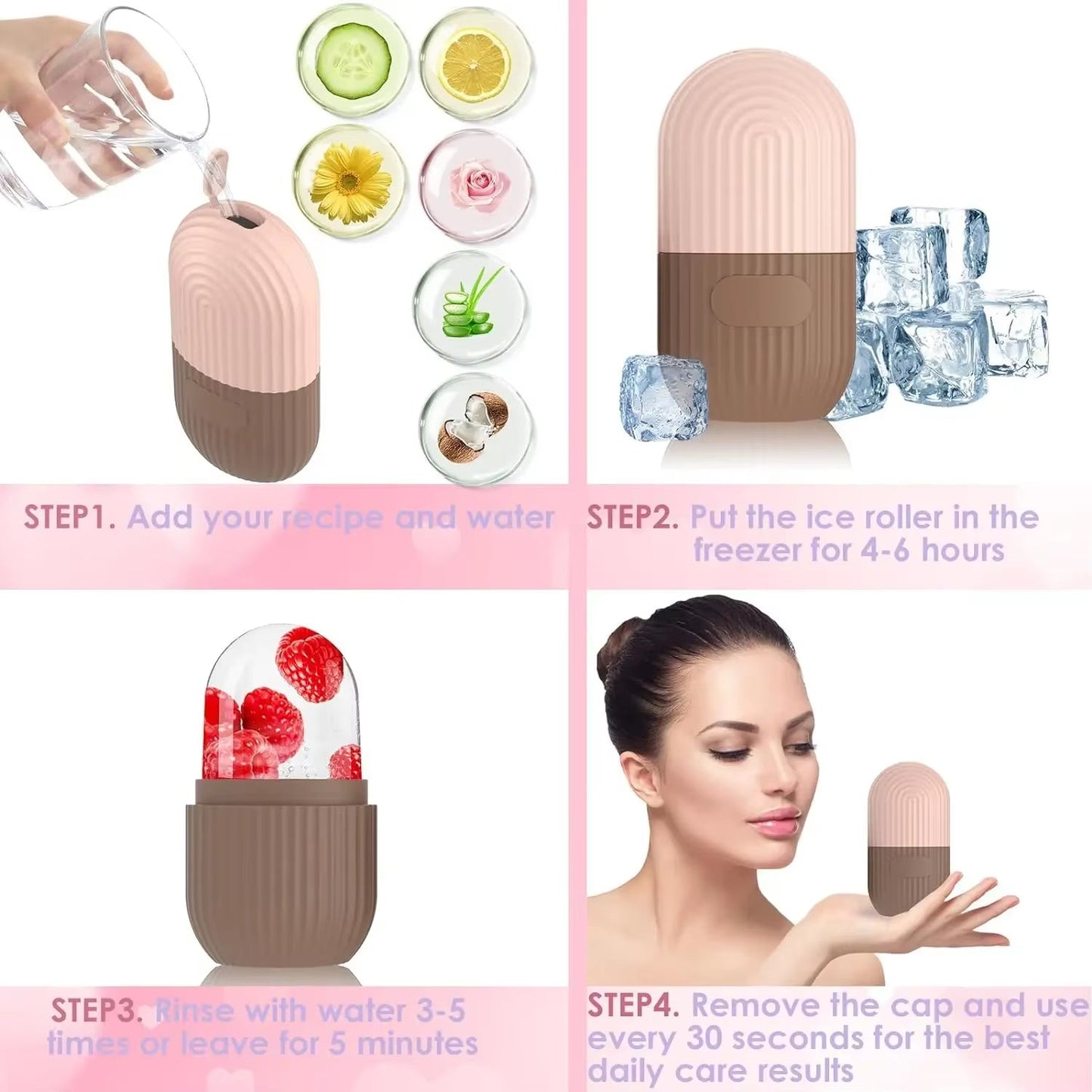 Silicone Cube Facial Ice Roller